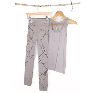 𝅺m. Rena Sleeveless Top With Mesh Accent Opal Gray